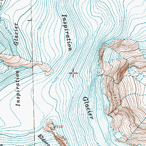 Topographic Map of Inspiration Glacier, WA