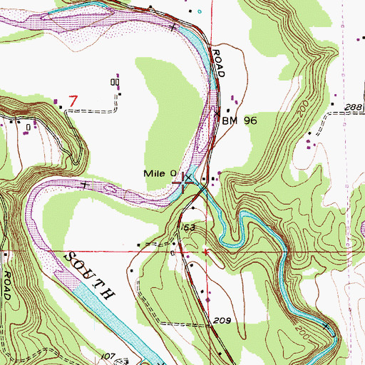 Topographic Map of Jim Creek, WA