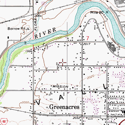 Topographic Map of Alpha (historical), WA