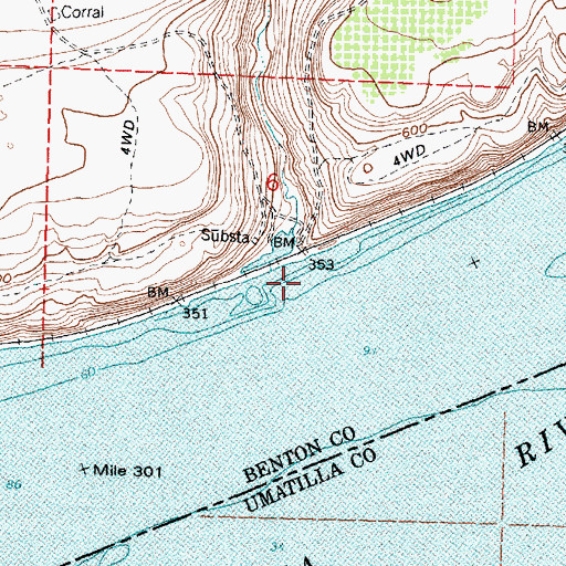 Topographic Map of Switzler Canyon, WA
