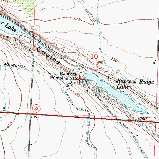 Topographic Map of Babcock Pumping Station, WA