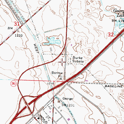 Topographic Map of Burke Substation, WA