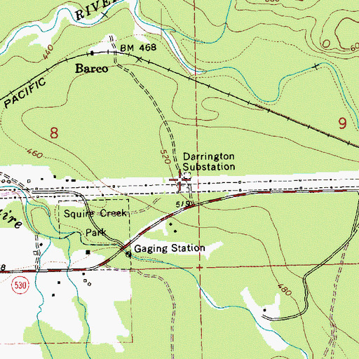 Topographic Map of Darrington Substation, WA