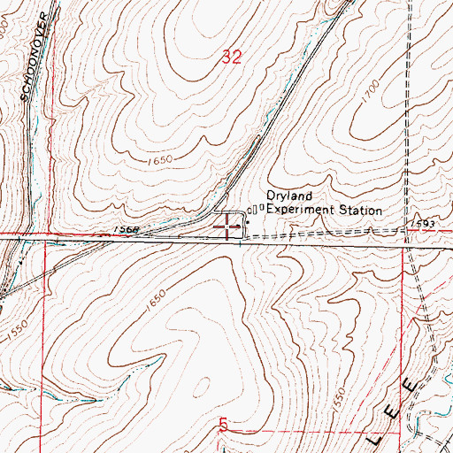 Topographic Map of Dryland Experiment Station, WA