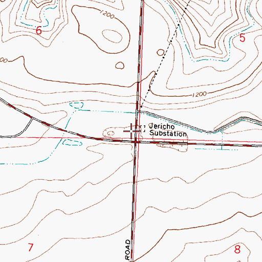 Topographic Map of Jericho Substation, WA