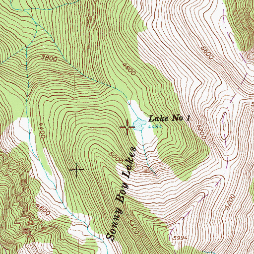 Topographic Map of Lake Number 1, WA