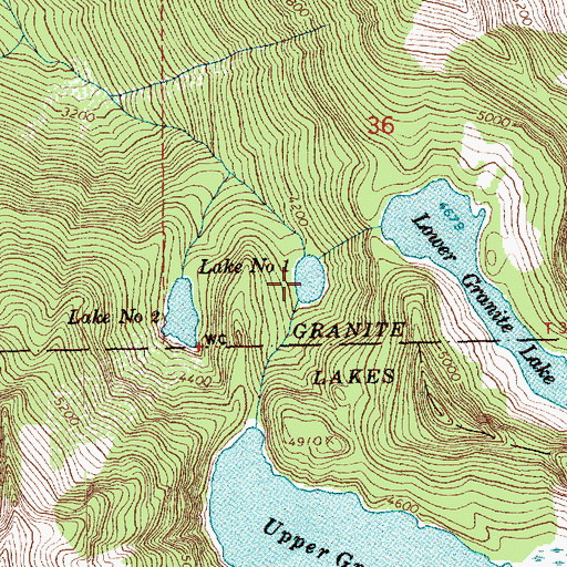 Topographic Map of Lake Number 1, WA