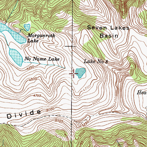 Topographic Map of Lake Number 8, WA