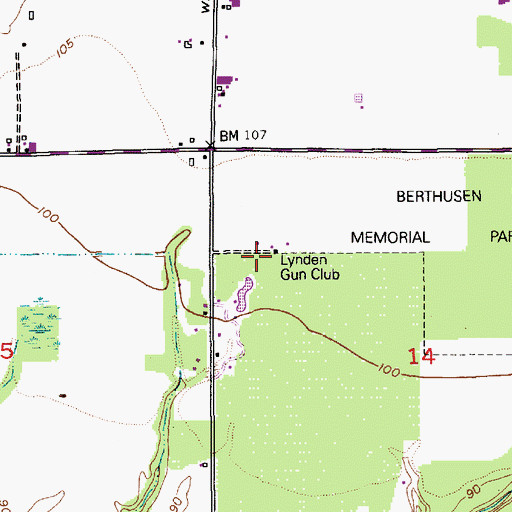 Topographic Map of Lynden Gun Club, WA