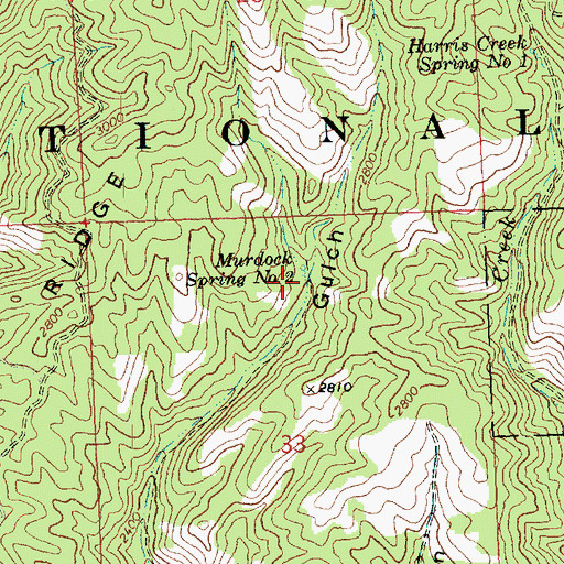 Topographic Map of Murdock Spring Number 2, WA