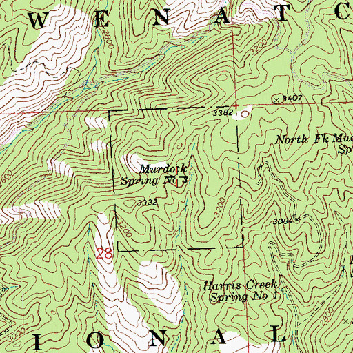 Topographic Map of Murdock Spring Number 3, WA