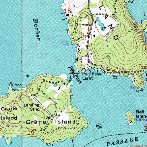 Topographic Map of Pole Pass Light, WA