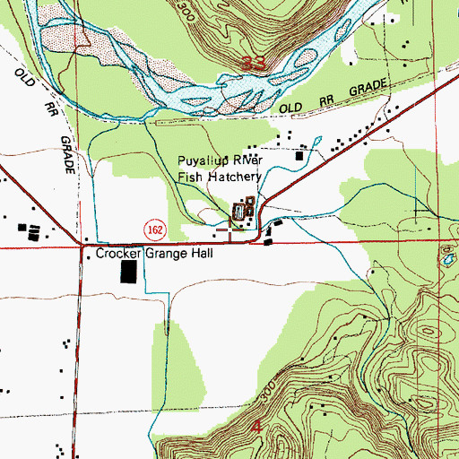 Topographic Map of Puyallup River Fish Hatchery, WA