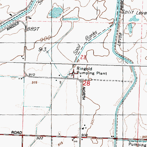 Topographic Map of Ringold Pumping Plant, WA