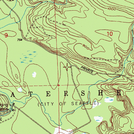 Topographic Map of Walsh Lake Nursery, WA