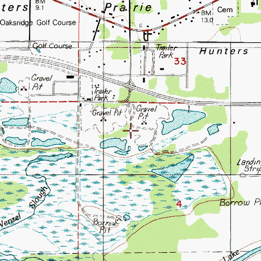 Topographic Map of Wenzel Springs Pumping Station, WA