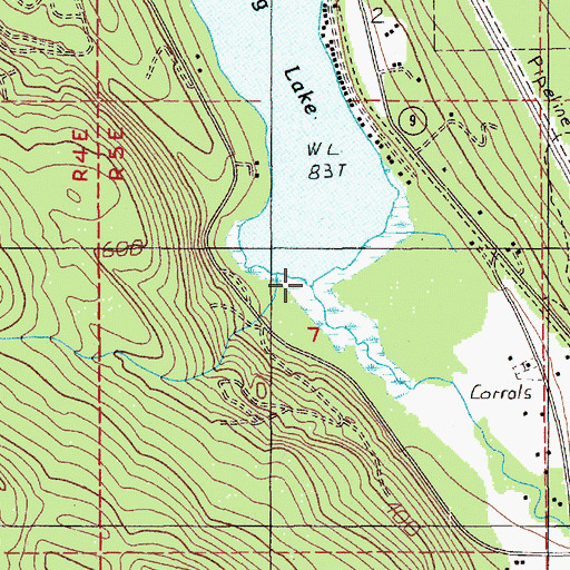 Topographic Map of Lake Creek, WA