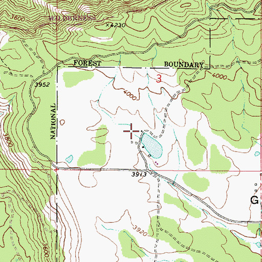 Topographic Map of F Kessler Ranch, WA