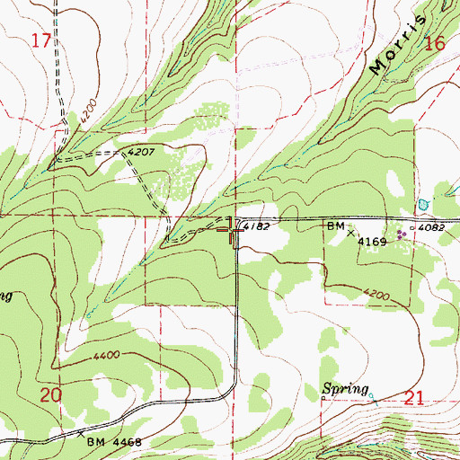 Topographic Map of E A Parsons Ranch, WA