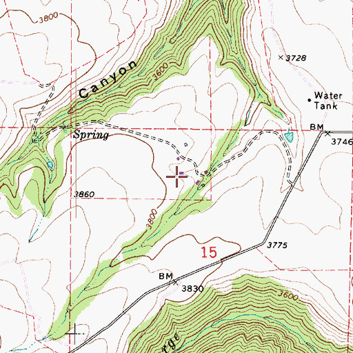 Topographic Map of Charlie Knight Ranch, WA