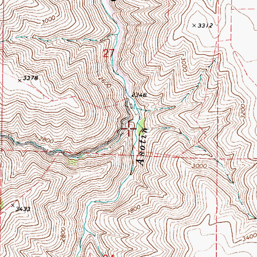 Topographic Map of Raymond Blankenship Ranch, WA
