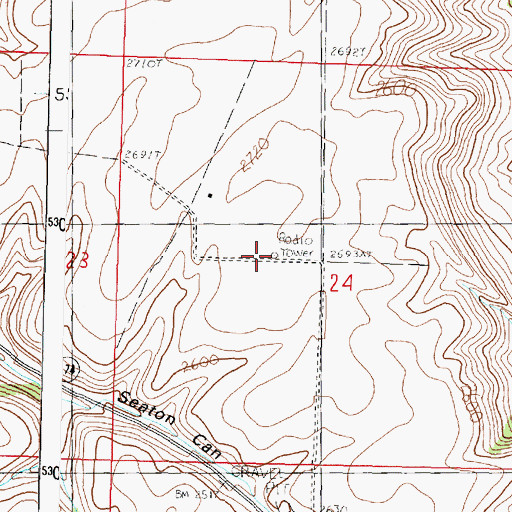 Topographic Map of Plum Microwave Tower and Station, WA