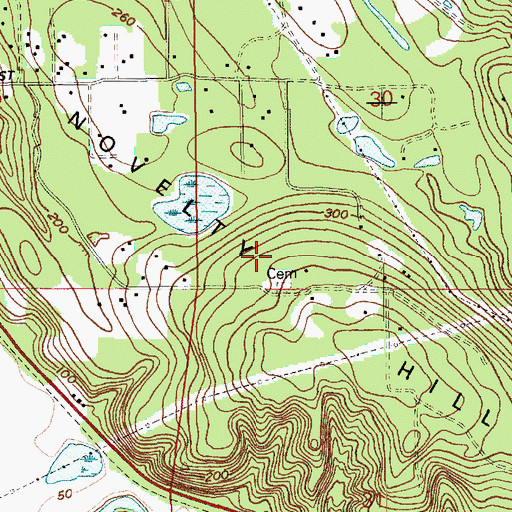 Topographic Map of Weiss Creek, WA