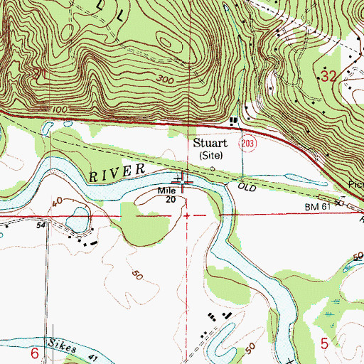 Topographic Map of Stuart, WA