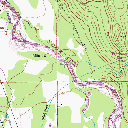 Topographic Map of Hutchinson Creek, WA