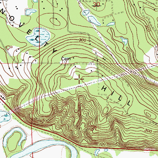 Topographic Map of Novelty Hill, WA