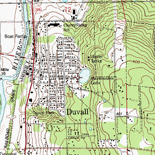 Topographic Map of Rasmussen Lake, WA