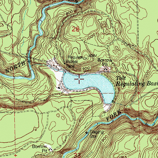 Topographic Map of Tolt Regulating Basin, WA