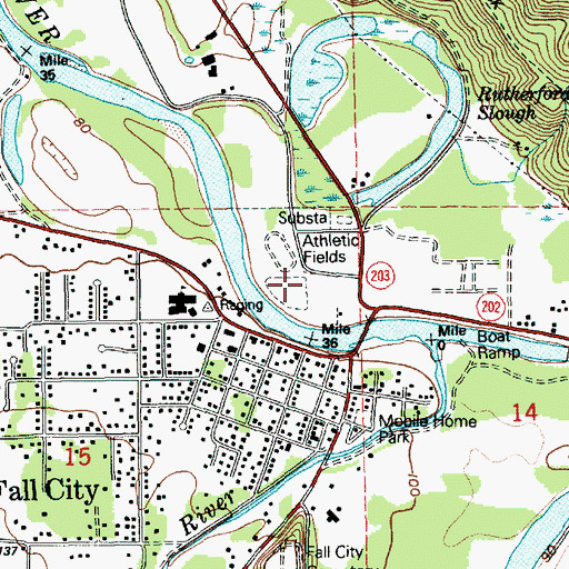 Topographic Map of Fall City Community Park, WA