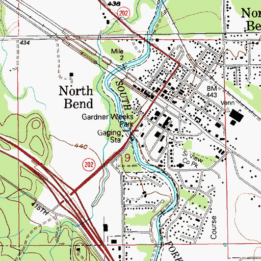 Topographic Map of Gardner Weeks Park, WA