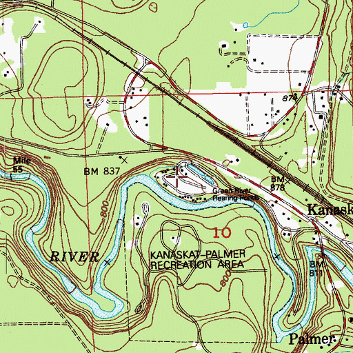 Topographic Map of Green River Rearing Ponds, WA