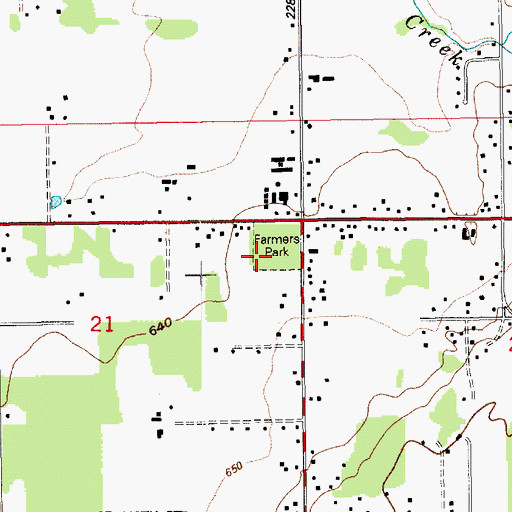 Topographic Map of Farmers Park, WA