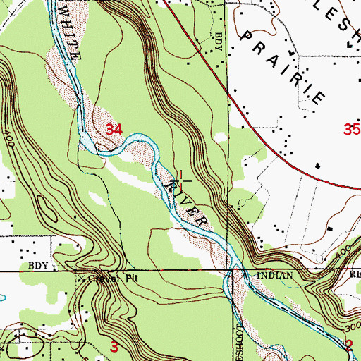 Topographic Map of Muckleshoot Reservation, WA