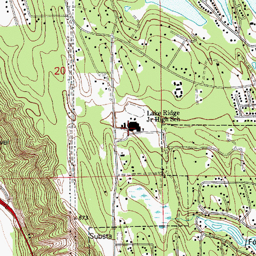 Topographic Map of Lakeridge Middle School, WA