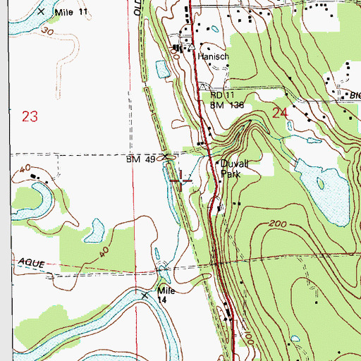 Topographic Map of Duvall Park, WA
