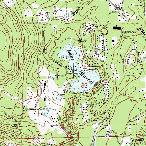Topographic Map of Lake Marcel, WA