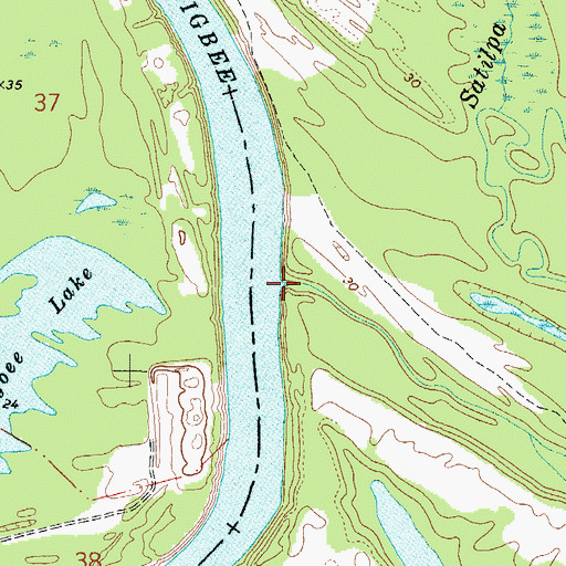 Topographic Map of Salitpa Creek, AL