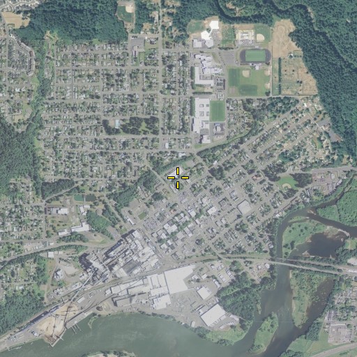 Aerial/Satellite Image of Central Elementary School, WA