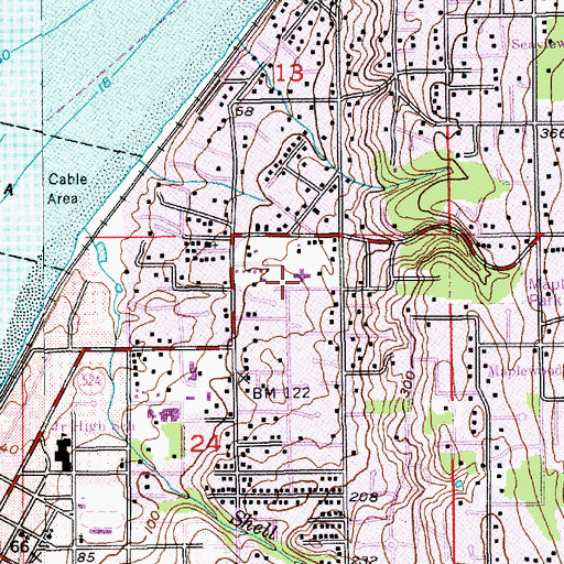 Topographic Map of Edmonds Elementary School, WA