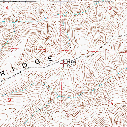 Topographic Map of Flerchinger Ridge, WA