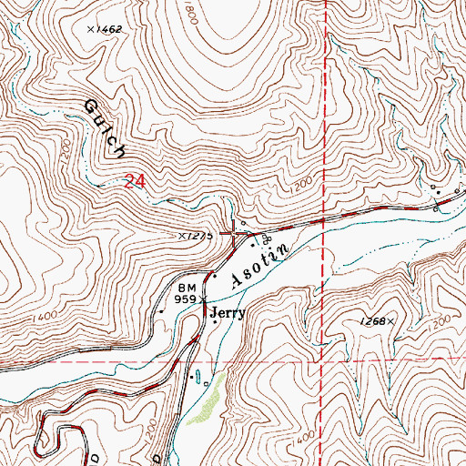 Topographic Map of Maguire Gulch, WA