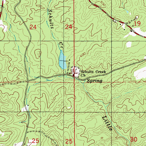 Topographic Map of Schultz Creek Missionary Baptist Church, AL