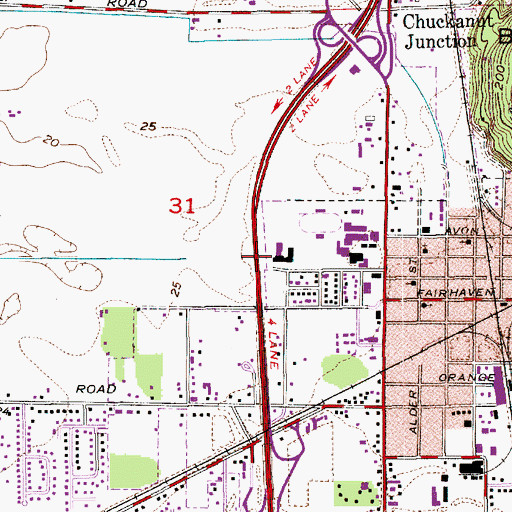 Topographic Map of West View Elementary School, WA