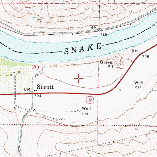 Topographic Map of Silcott Island, WA