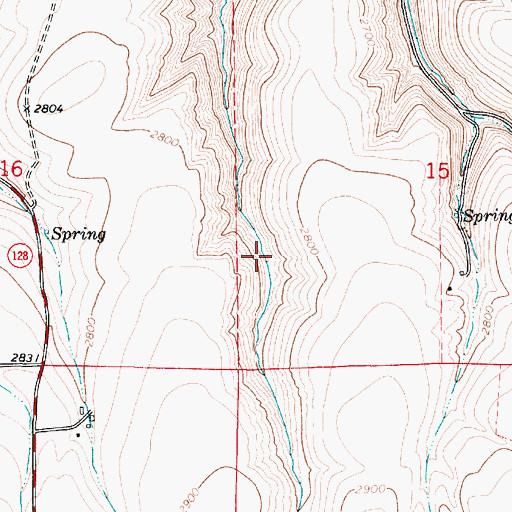 Topographic Map of Garfield County, WA