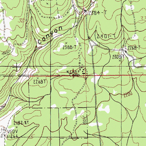 Topographic Map of Klatt Camp, WA